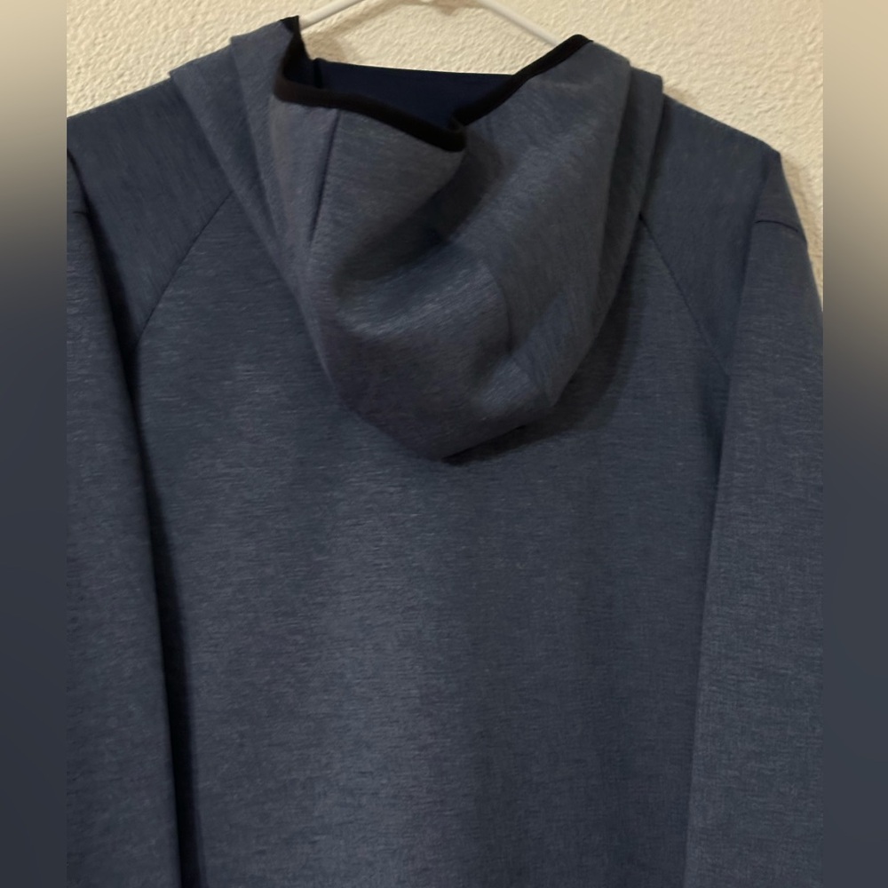 Zeroxposur Jacket Men Heathered Blue Zip Front Hooded Three Front Pockets Size L - Picture 4 of 7